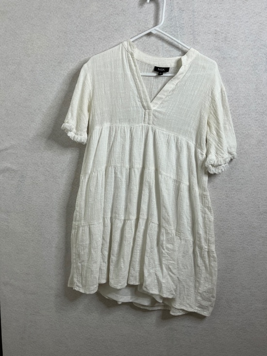 MSK Dresses & Skirts - MSK White Gauze Tiered Babydoll Dress Boho Cottagecore Small